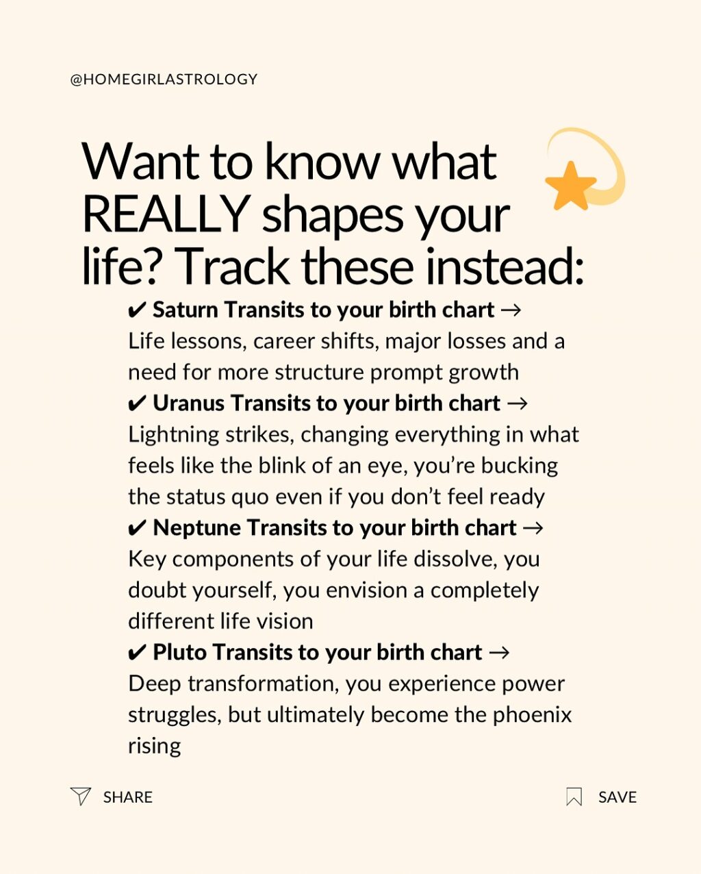 Instagram post from homegirlastrology. This post is in position 2.