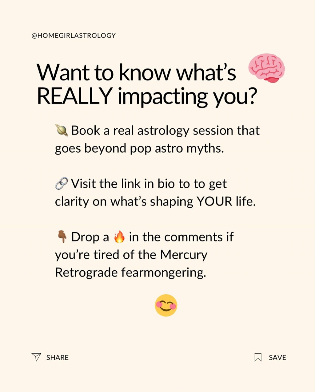 Instagram post from homegirlastrology. This post is in position 4.