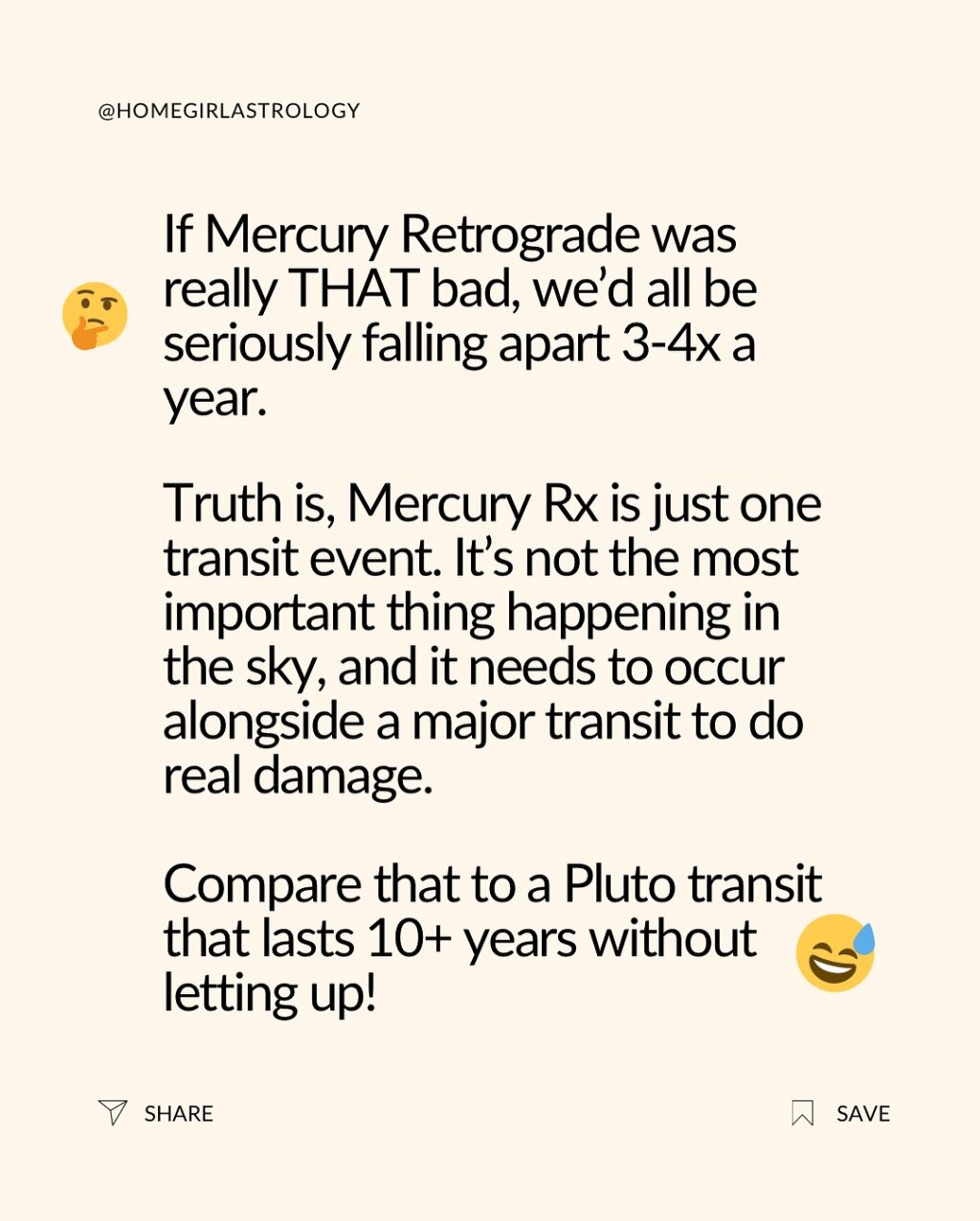 Instagram post from homegirlastrology. This post is in position 1.